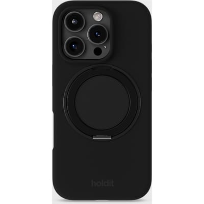 Silicone Stand Case Black iPhone 16 Pro