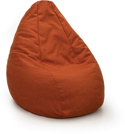 Drop & Sit - compacte zitzak - milieuvriendelijk - oranje - gemaakt van 90% gerecyclede PET flessen - waterafstotend met uitneembare binnenzak