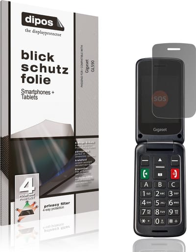 dipos – Matte Privacy Screenprotector geschikt voor Gigaset GL590 | Anti-Spy Beschermfolie
