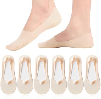 Dailygoods- Sneakersokken Dames Antislip Hiel - Onzichtbare Sokken - Comfortabel Nylon/IJszijde - Maat 33-39 - Driedimensionaal Ontwerp - Vochtregulerend - Voetsokken