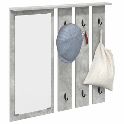 vidaXL - Wandgemonteerde - kapstok - Muurmontage - Betongrijs - 84 - x - 10 - x - 80 - cm