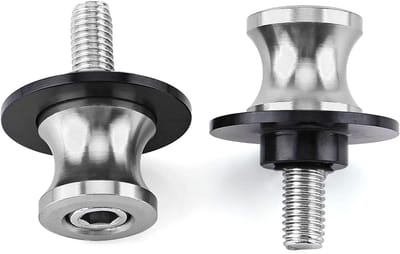 SnelShoppen - Swivel Arm Spool, 2pcs 6/8/10mm Motorfiets CNC Achterstand Swingarm Coils Sliders, 8mm Zilver, Geschikt voor Diverse Modellen