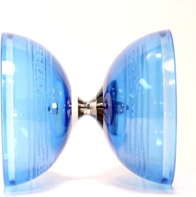 Diabolo Set - Speelgoed Yo-Yo - Balans Oefenen - Triple Bearing Systeem - 12.7 cm Diameter - Kristal Blauw