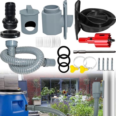 Regenwaterverzamelaar voor regenpijpen - efficiënt en duurzaam - inclusief montageaccessoires