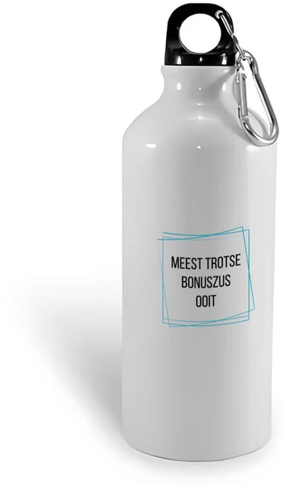 Hacebo® - meest trotse bonuszus ooit waterfles - Zus - trotse bonuszus - verjaardagscadeau - verjaardag - cadeau - cadeautje voor zus - zus artikelen - kado - geschenk - gift - water fles - 400ML