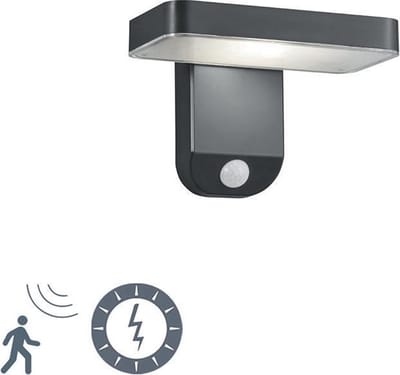 REALITY ESQUEL - Wandlamp - Antraciet - incl. 1x SMD 4,5 W - - Buitenverlichting - IP44