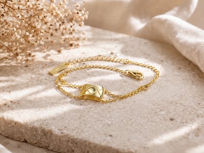 Brendoe – Goudkleurige Armband Dames 925 Zilver – 18K Verguld – Verstelbaar – Minimalistische Armband