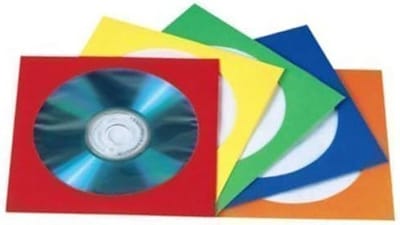 Allecto - CD/DVD Hoezen - Bescherming tegen Stof en Krassen - Kleurige 100 Stuks - Hoge Kwaliteit - Venster en Flap - Ideaal voor Archivering - Ges..