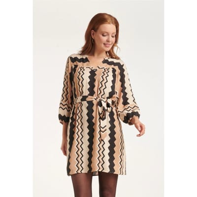 Smashed Lemon 24528 zigzag jurk |
