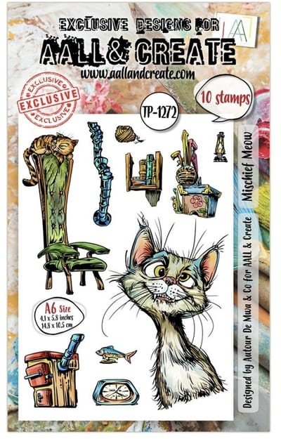 Aall & Create clearstamp A6 - Mischief meow