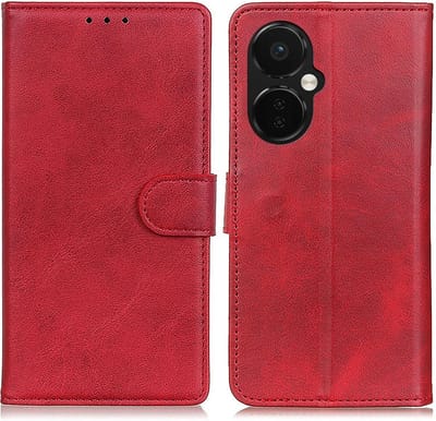 Coverup Hoesje - Geschikt voor OnePlus Nord CE 3 Lite 5G Hoesje - Coverup Luxe Book Case - Rood