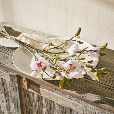 LOBERON Decoratieve bloem set van 2 Aurélines lichtroze