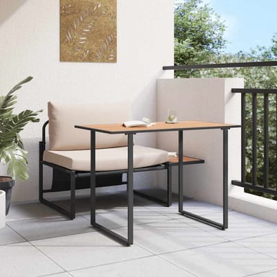 vidaXL - Buiten - Stalen - Zitten - 2 - st - Taupe - Staal