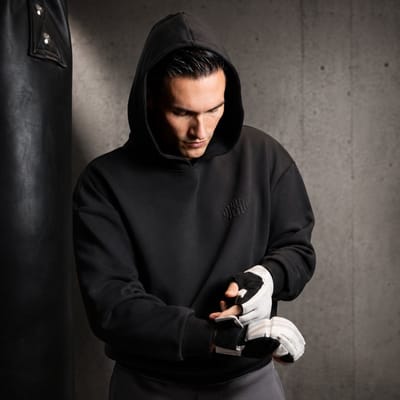 Muscle Up® Premium Oversized Hoodie Heren - Sport & Casual - Zwart - Maat XL