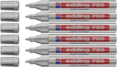 Schilderstiften Set - Viltstiften Markers - Decoreren en Markeren - Hittebestendig Aluminium - 2-4 mm - Zilver