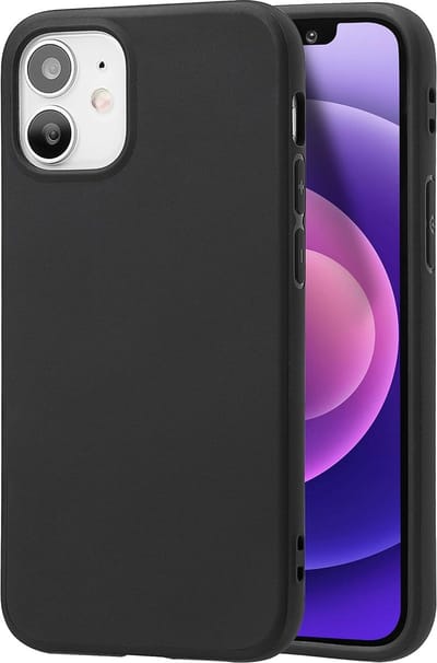 Soft TPU Zwart hoesje Silicone Case Geschikt voor : iPhone 12 Mini