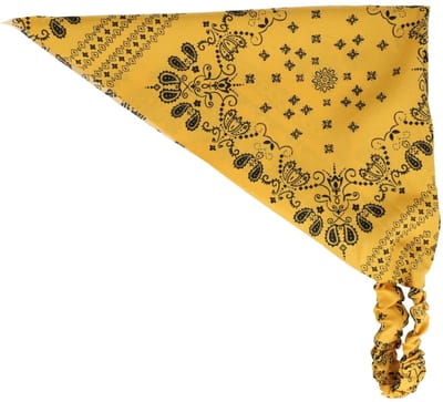 Haarsoires Haarband Bandana - Paisley Patroon - Zwart Geel