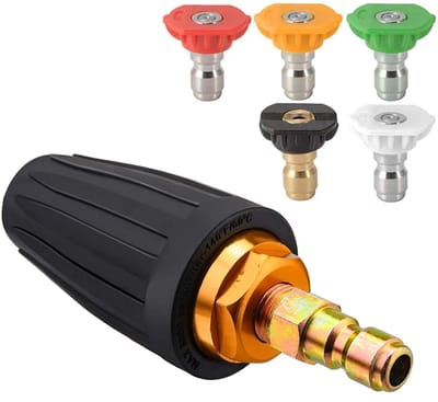 Dailygoods- Turbo Nozzle 3.0 GPM 3600 PSI - Rotating Spray - Hoge Druk Spuitmond - Accessoire - Messing/Roestvrij Staal - Krachtige Reiniging - Hogedrukreiniger Nozzle