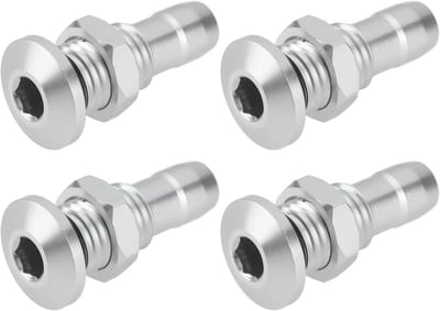 Set van 4 Wateruitlaat Nozzles M8 voor RC Boot Koelsysteem - Aluminium Watertepel Vervanging