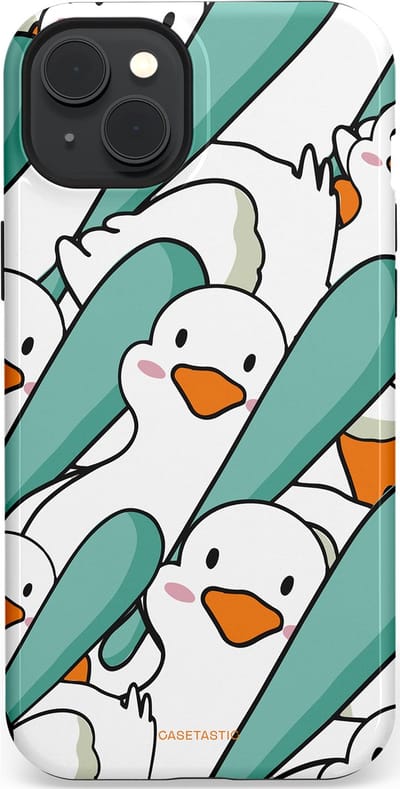Casetastic Hoesje Geschikt voor Apple iPhone 15 Plus Magsafe - Stijlvolle Beschermende Duo-layer Case - Ganssterk