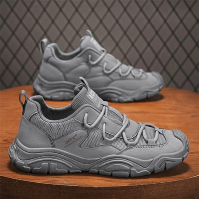 CYYTL Herenschoenen Outdoor Sneakers Ademend Mesh Casual Platform Mode Hardlopen Tennis Sport Wandelen Designer Luxe Instappers 44 gray