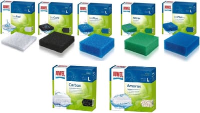 Juwel - Filter spons set - Standaard -Large (L) - 5 soorten + Carbax + Amorax - Aquarium filtermateriaal - voor Juwel Rio 300 & Vision 260