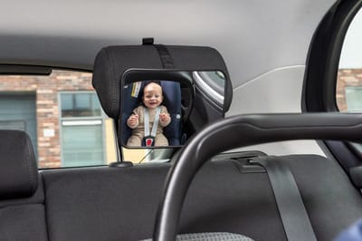 Dooky Car - Autostoel spiegel - Zwart - Compact - Altijd zicht op je kindje