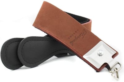 Scheerriem - Premium lederen riem slijpmes voor scheermesjes Lederen strop Brede scheermesslijper (leren riem voor scheermesslijper) - Donkerbruin