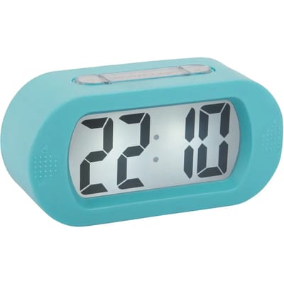 Karlsson Wekker Gummy - Turquoise - 5x14x7cm - Scandinavisch - Wekker voor slaapkamer - Wekkers