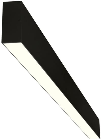 Lineaire LED Hanglamp - Lijnverlichting - Rinzu - 36W 3960lm - Warm Wit 3000K - 120cm - Zwart