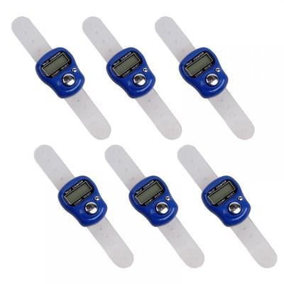 Dailygoods- Vingerteller 6 Stuks - Digitale Vinger Clicker - Handmatig Tellen - Energiebesparend - ABS Materiaal - Compact en Duurzaam - Teller