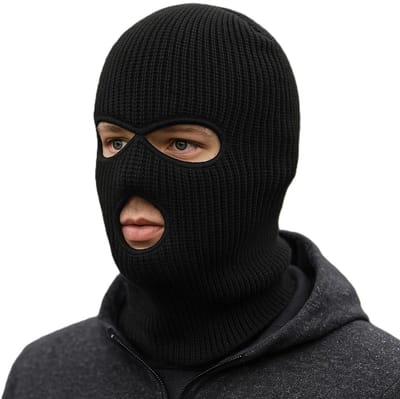 Facemask - Sportmuts - Driegats Muts - Skimuts -  Bivak - Balaclava - Zwart - One Size