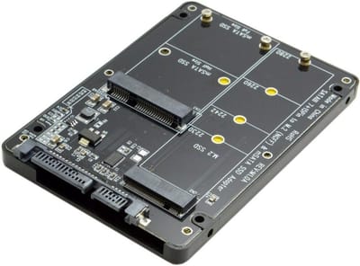 2-in-1 M.2 en mSATA naar SATA 3.0 Adapter Converter