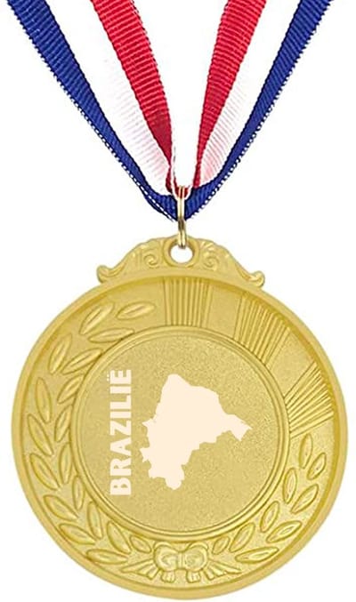 Akyol - brazilië medaille goudkleuring - Piloot - brazilië cadeau - beste land - leuk cadeau voor je vriend om te geven