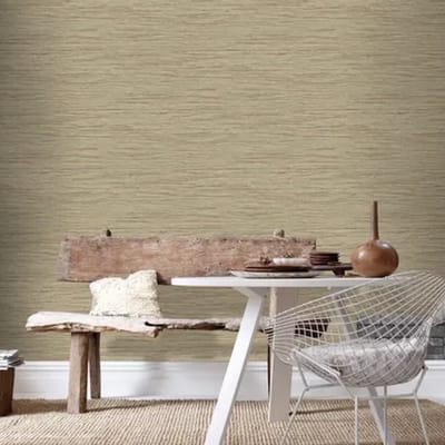 Decomode Vliesbehang Grasspaper - Olijfbruin - 10,05m X 53cm