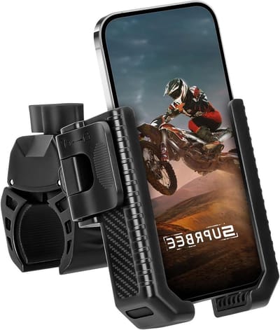 Allecto Plus - Universele Fiets Mobiele Telefoonhouder voor Motorfiets - Compatibel met iPhone - Smartphone Stuurhouder - 4,5-7 Inch Schermen