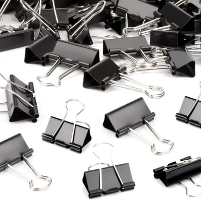 Document Clips - Papieren Klemmen - Documenten Organiseren - Sterke Klemkracht - 32 mm 25 Stuks - Zwart