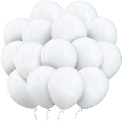SnelShoppen - 60 Stuks Matte Witte Ballonnen 12 Inch Latex Ballonnen voor Feest, Bruiloft, Verjaardag, Decoraties, Party Supplies, Ballon Garland
