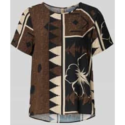 Blouseshirt met ronde hals, model 'ROSALIE'