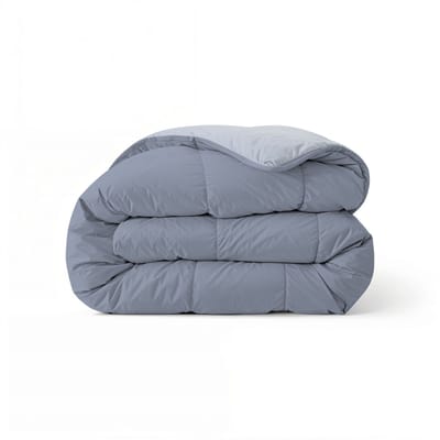 Zelesta Comfort Duo Dekbed zonder overtrek - Wasbaar Hoesloos dekbed - Met vaste overtrek - 2 in 1 - Artic & Zacht blauw - 160x220cm