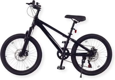 Kinder Mountainbike - Jongens Fiets Meisjes Fiets - Leren Fietsen - Aluminiumlegering Frame - 20 Inch - Zwart