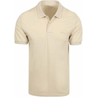 Polo Shirt Korte Mouw Gant 2Tone Piqué Poloshirt Ecru