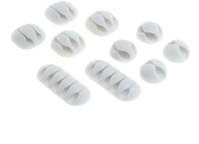 kabelhouder SET - 10 stuks zelfklevende kabelhouder kabelklemmen - Wit