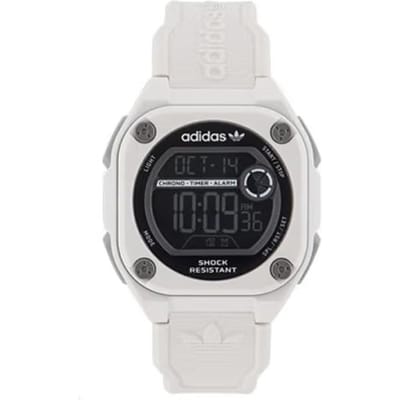 Montres-bracelets Adidas Originals STREET Mouvement à quartz Bracelet en résine Cadran noir Unisexe AOST230622I gray