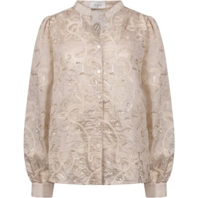 Nukus Nkf02178 9 antonella blouse embroidery sand