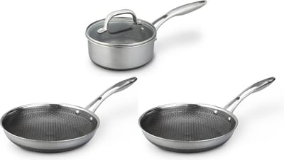Westinghouse Black Signature 3-delige Pannenset – Koekenpannen Ø 20 + Ø 24 cm + Steelpan Ø 20 cm – Inductie – PFOA-vrij