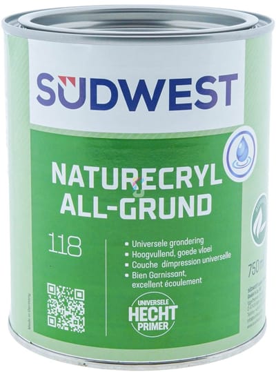 Südwest NATURECRYL All Grund ZWART - Milieuvriendelijke Primer 750ml