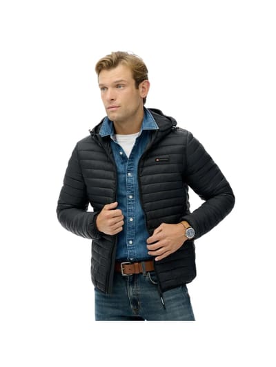Superdry - Lite Fuji jas met capuchon - Heren - Gewatteerde jassen