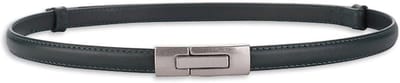 Dunne Leren Tailleband voor Dames met Vintage Metalen Gesp - Verstelbare Skinny Riem voor Jurk, Jeans en Jassen