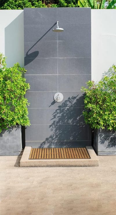 Modern Floor Grille for Shower Bath and Swimming Pool 100 x 50 cm - Bamboo Non-Slip Bath Mat for Indoor and Outdoor Use